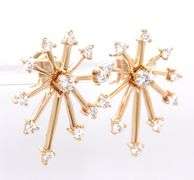 14kt Yellow gold 0.28ctw center diamond with 0.60ctw fireworks jacket