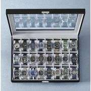 Lockable 24-Slot Watch Case