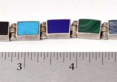 Multi-Gemstone Bracelet in Sterling Silver