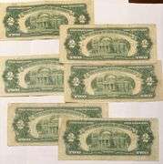 6 1928 G Red Seal US Notes