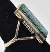 Antonio Yazzie Turquoise Inlay Ring in Sterling Silver