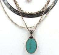 Group lot of 6 Vintage 925 sterling silver necklaces