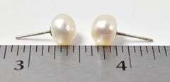 Pearl Stud Earrings in Sterling Silver
