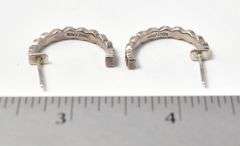 Marcasite Gemstone J-Hoop Earrings in Sterling Silver