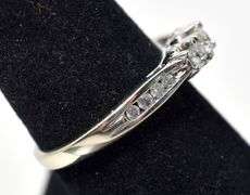 Lovely Diamond Engagement Ring in 10K White Gold