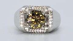 Men's Huge Sparkling 3.45 Ct Fire Moissanite Ring