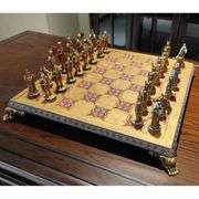 Hand-Painted Roman Legion Warrior Chess Set