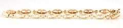 2.00ctw Baguette and Round Diamond Link Station Bracelet in 14K