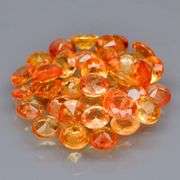 Full fire! 4.85ct top orange Sapphire set
