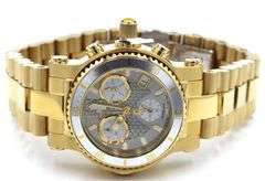 Renato Colleziioni T-Rex grand diver quartz limited edition diamond accent gold tone watch