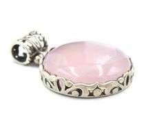 Vintage 925 sterling silver Lavender Jade ring and pendant