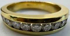 14K Yellow Gold Round Brilliant Cut Diamond Ring