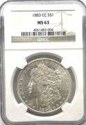 Choice Brilliant Uncirculated 1883 Carson City Morgan Silver Dollar  MS63
