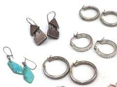 Group lot of Vintage 925 sterling silver earrings