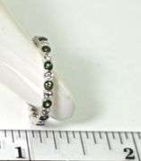 18K Diamond and Green Tourmaline Band