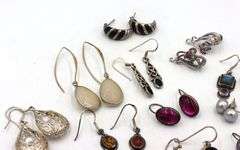Group lot of Vintage 925 sterling silver earrings