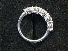 ENCHANTING 14K WHITE GOLD LAB DIAMOND WEDDING BAND
