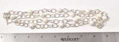 Pearl Chain Necklace in Sterling Silver 55.9 grams.