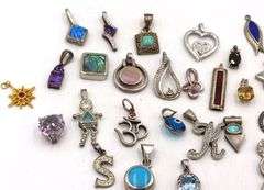 Group lot of Vintage 925 sterling silver pendants