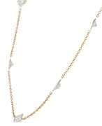 5.0ctw Mixed Cut Diamond by the Yard Forty-One Stone Station Necklace in 18K