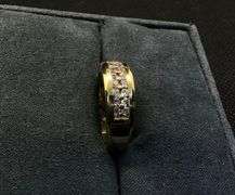 MEN’S 14K YELLOW GOLD NATURAL DIAMOND WEDDING BAND