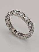 Beautiful 15 Count 7.25 Ctw  White Ice Moissanite Eternity Ring