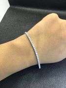 14K WHITE GOLD LAB DIAMOND BRACELET