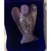 3-Inch Hand-Carved Amethyst Angel Figurine