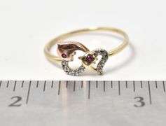Dazzling Dolphin Ring in 14K Two-tone Gold