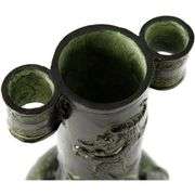 Lost-Wax Casting Metal Vase with Dragon and Bird Patterns