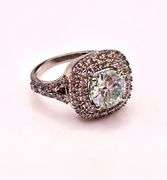 Sparkling 2.75 Ct White Ice Blue Simulated Diamond Ring.