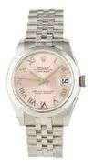 Rolex Datejust 178240, 31mm, Pink Dial, Stainless Steel Ladies Watch