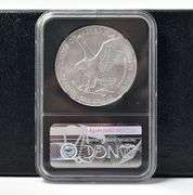 2021 S Silver Eagle T-2 NGC MS70 Emergency Production FDI Signed M. Gaudioso