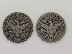 1907 & 1908 S Barber Half Dollar, Circulated