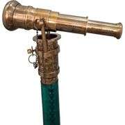 Victorian-Style Walking Stick with Brass Telescope