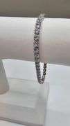 14 Kt White Gold Plated 5.75 Ctw Lab Simulated Diamond Tennis Bracelet