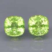 Premium pair of 5.5x5.5mm Burmese Peridot -1.81cts!