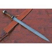 29-Inch Maximus Gladius Sword Hand-Forged Damascus Steel Blade