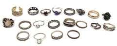 Group lot of Vintage 925 sterling silver rings
