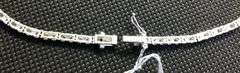 ELEGANT 14K WHITE GOLD LAB GROWN TENNIS NECKLACE