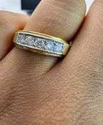 14K Yellow Gold Round Brilliant Cut Diamond Ring