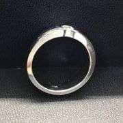 MEN’S 14K WHITE GOLD ROUND DIAMOND WEDDING BAND