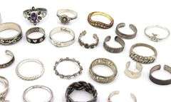 Group lot of Vintage 925 sterling silver rings