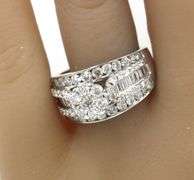 14kt White gold 1.75ctw cluster diamond ring