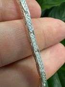 Italian Sterling Silver 925 7" Diamond Cut Cardano Bracelet