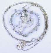 Vintage Precious Moments Sterling Heart Necklace w/Box