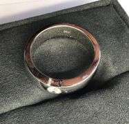 MEN’S 14K WHITE GOLD ROUND DIAMOND WEDDING BAND