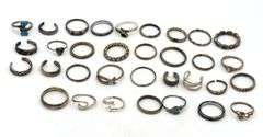 Vintage 925 sterling silver group lot of rings