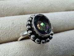 Sterling Silver Mystic Quartz Ring Size 7