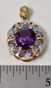 Brilliant Amethyst Pendant in 10K Yellow Gold